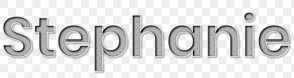 Stephanie name png polka dot typography word