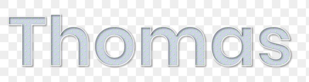 Thomas name png polka dot typography word