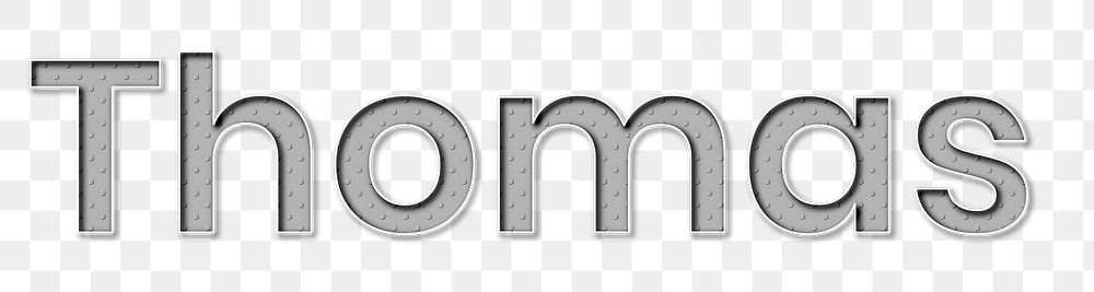 Thomas polka dot png typography text