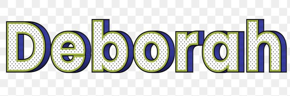 Female name Deborah typography word