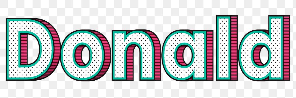 Dotted Donald male name png retro