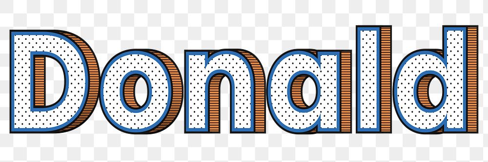 Dotted Donald male name png retro
