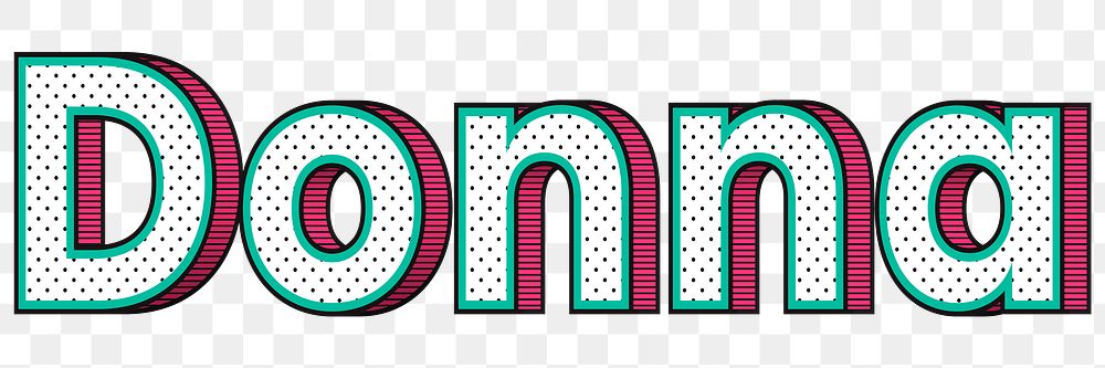 Donna png female name typography text