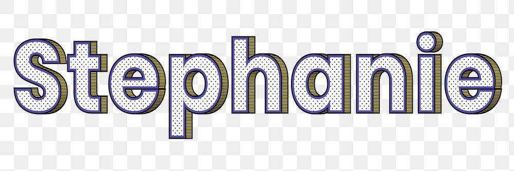 Stephanie png female name typography text