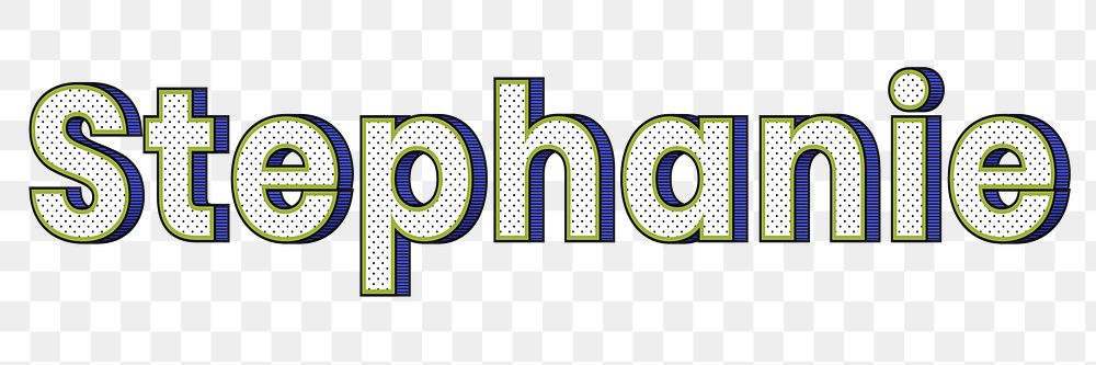 Female name Stephanie typography word