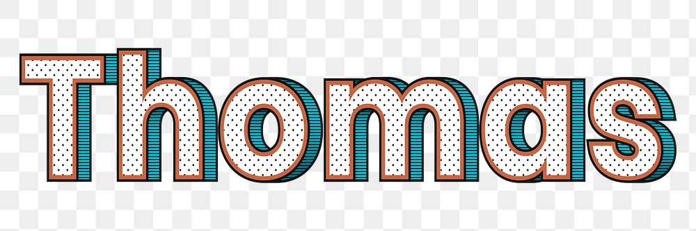 Male name Thomas typography word