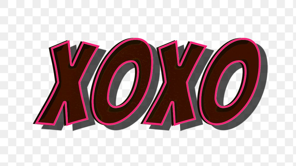 XOXO png comic retro typography