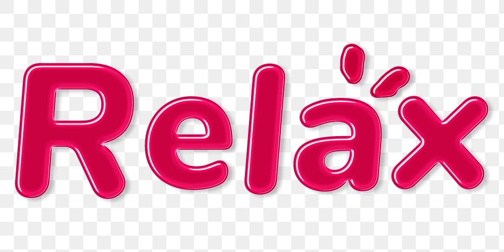 Png bold jelly relax word