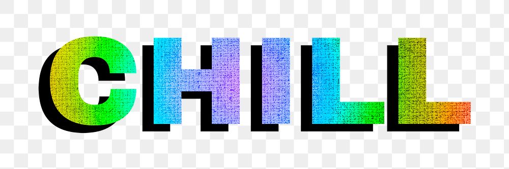 Chill png gay pride font word textured font