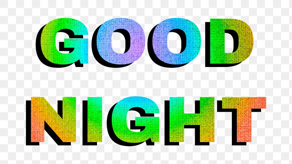 Good night png gay pride font text textured font