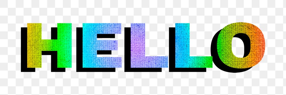 Hello png gay pride font word textured font
