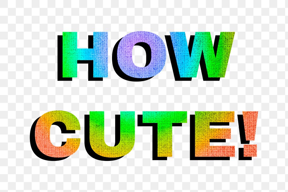 How cute! png sticker lettering rainbow font typography