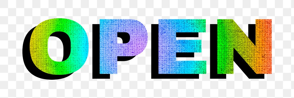 Open png gay pride font text textured font