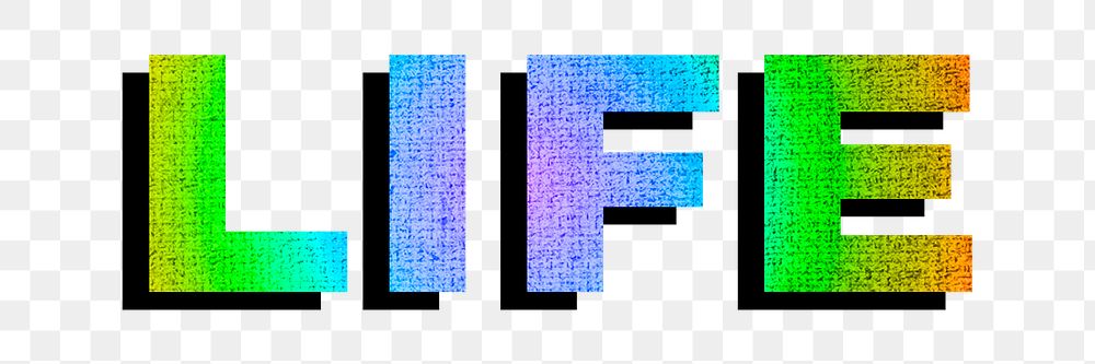 Life png text LGBT font shadow typography