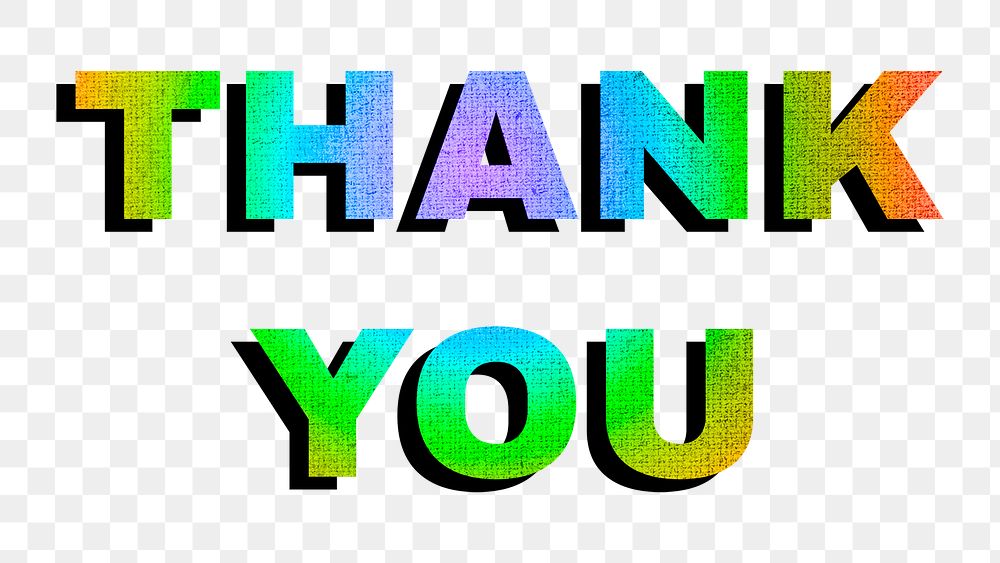 Thank you png gay pride font text textured font
