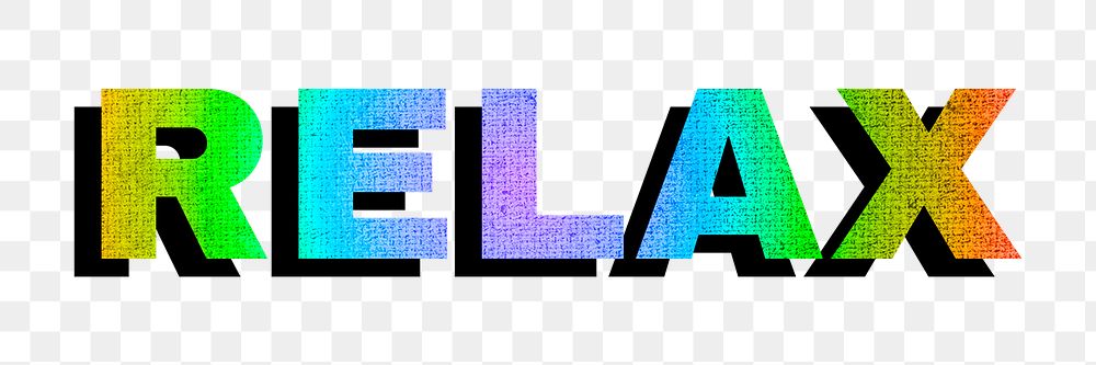 Relax png lettering LGBT font shadow typography