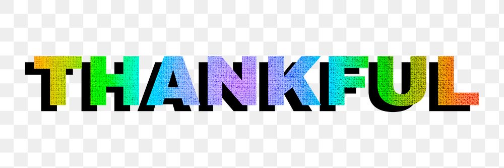 Thankful png text LGBT font shadow typography