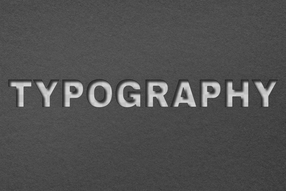 Typography png 3d paper cut font
