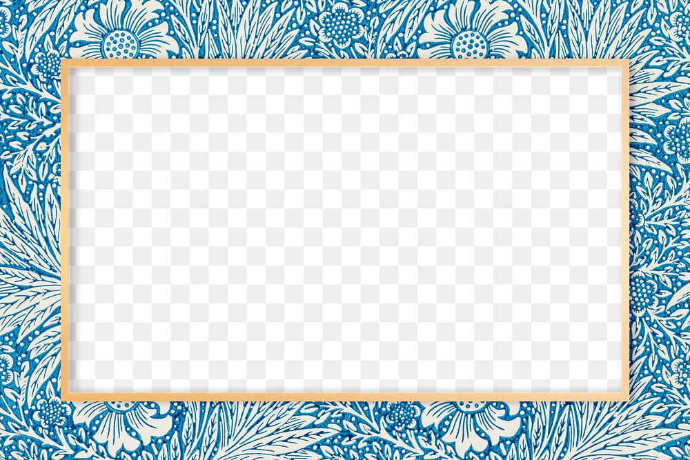 Png frame decorated with William Morris inspired pattern