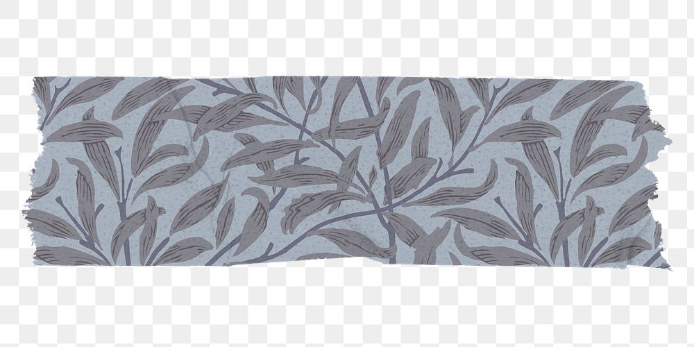 Png willow bough washi tape journal sticker remix from artwork by William Morris