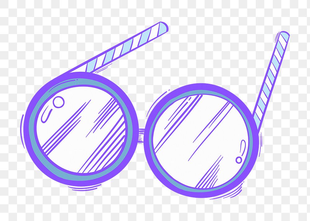 Png glasses doodle cartoon teen sticker