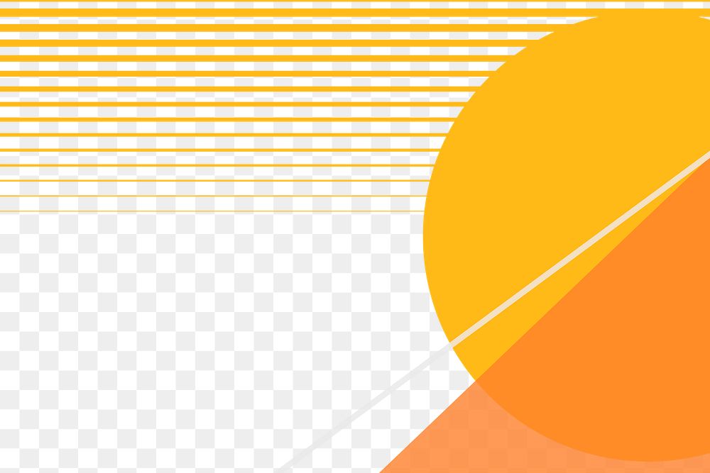PNG sunny geometric scenery on transparent background