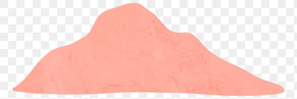 Png pink mountain in memphis style design element