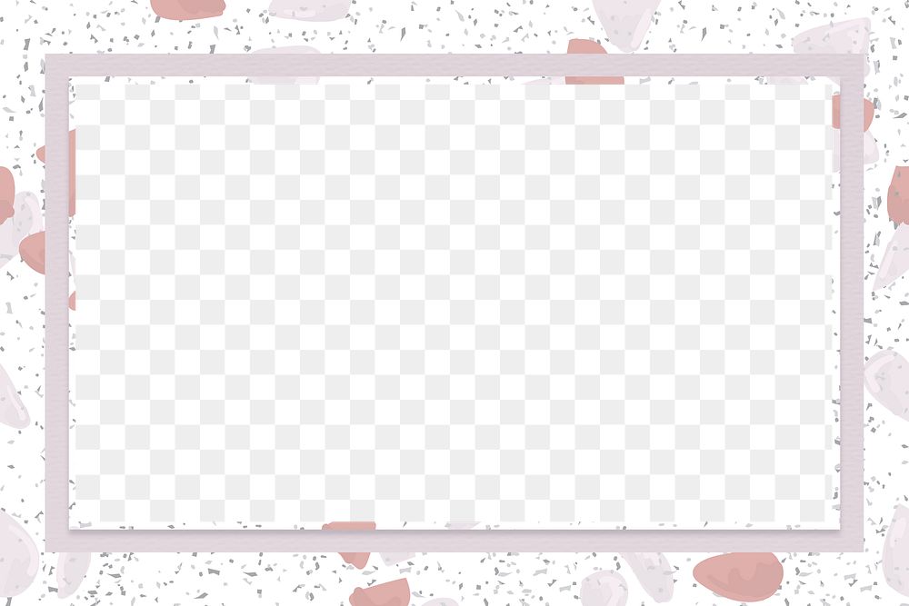 Png pink terrazzo frame transparent background