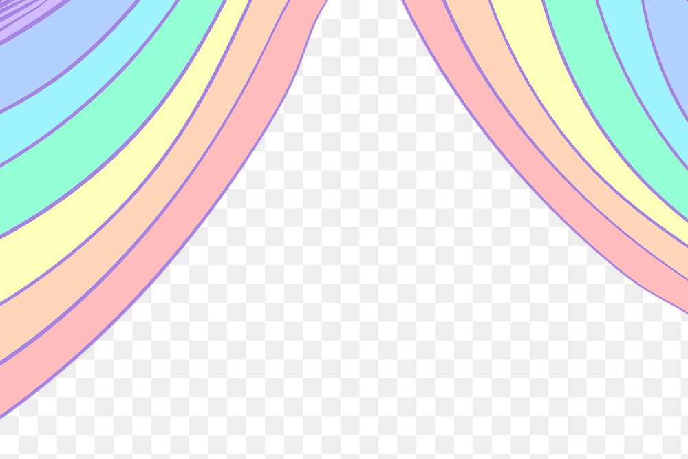 LGBTQ png border rainbow curtains for pride month