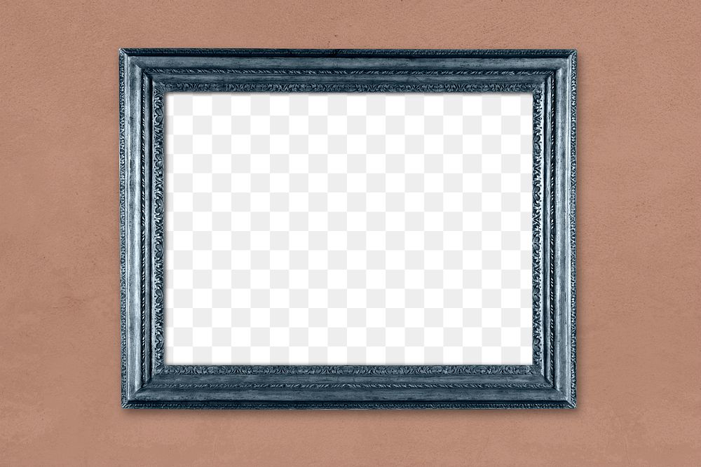 Antique frame mockup png, home decor, vintage gray design