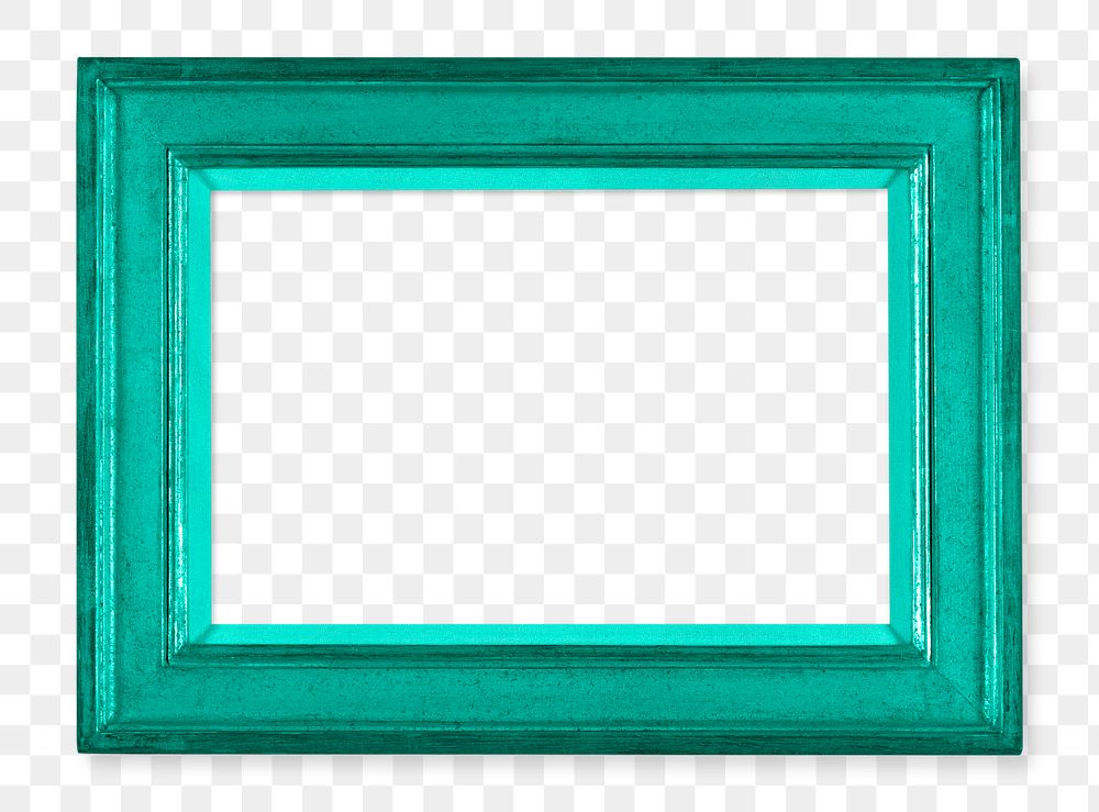 Picture frame mockup PNG sticker, vintage neon home green decor