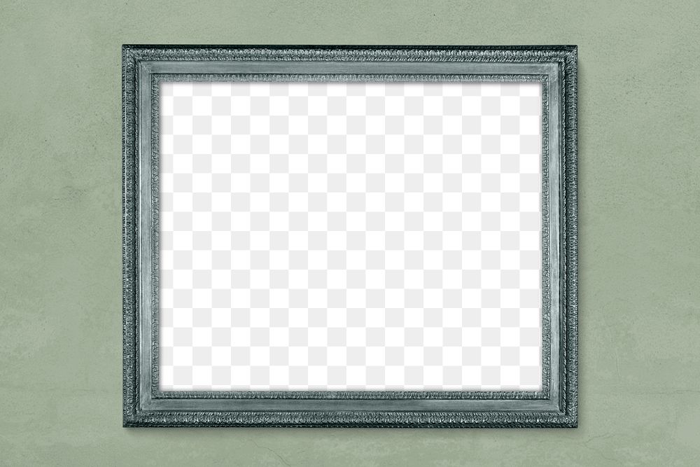 Antique frame mockup psd, home decor, vintage gray design