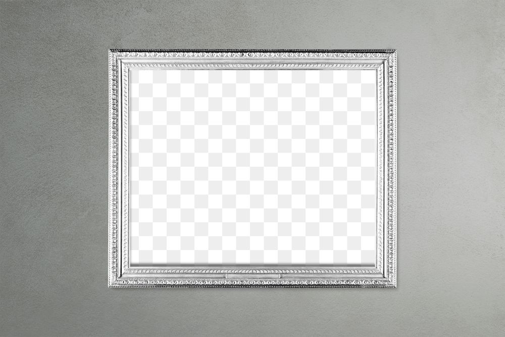 Frame PNG vintage mockup, home decor, in gray design