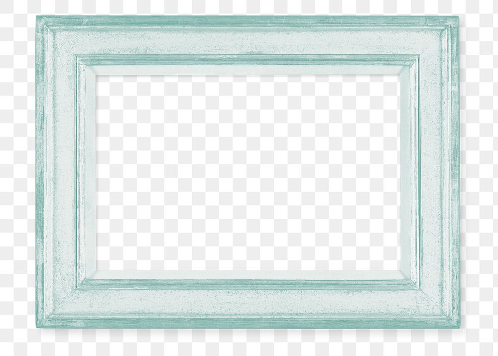 Picture frame mockup PNG sticker in pastel green