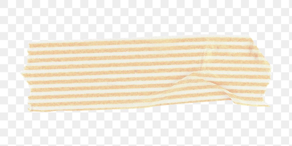 Pattern washi tape png clipart, yellow stripes on transparent background