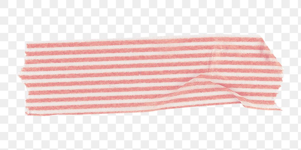 Pattern washi tape png clipart, pink stripes on transparent background