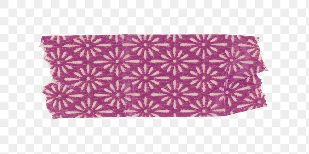 Vintage washi tape png clipart, pink pattern on transparent background