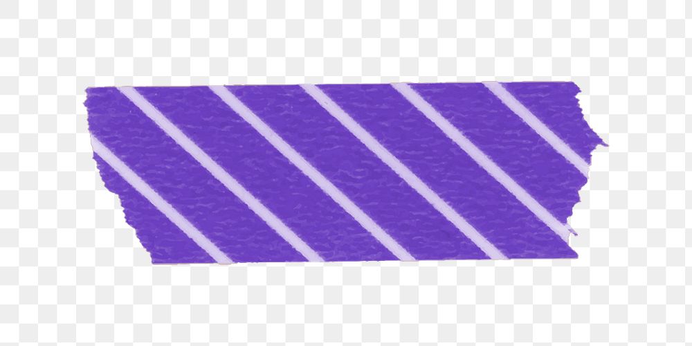 Stripe washi tape png clipart, purple pattern on transparent background