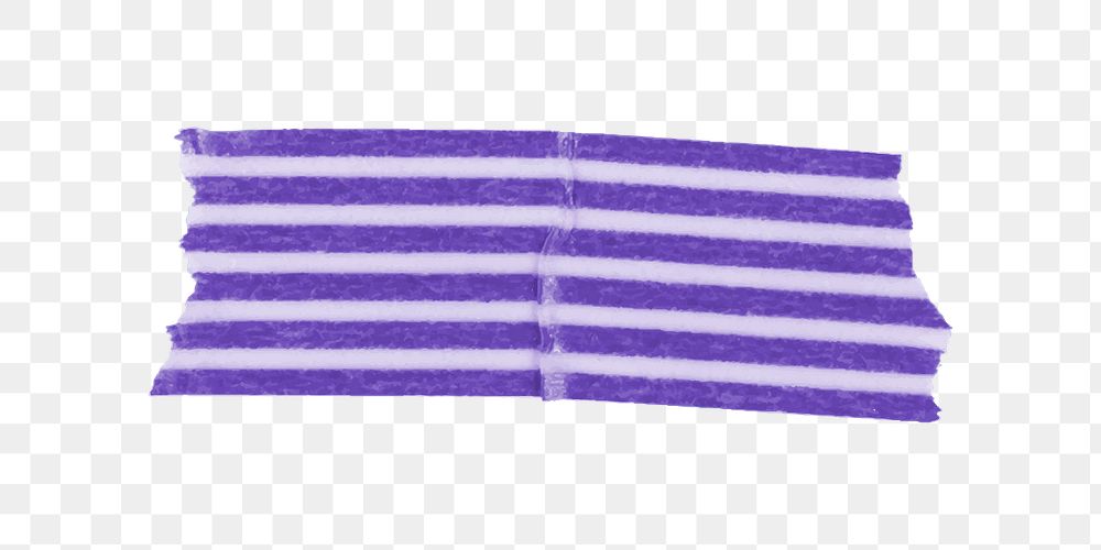 Stripe washi tape png clipart, purple pattern on transparent background