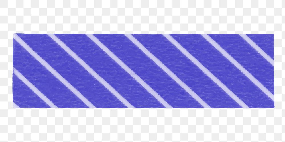 Purple washi tape png sticker, striped pattern on transparent background