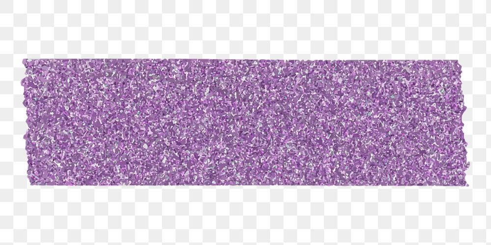 Glitter washi tape png clipart, purple sticker on transparent background