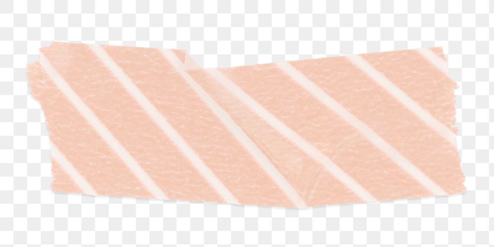 Pattern washi tape png clipart, orange stripes on transparent background