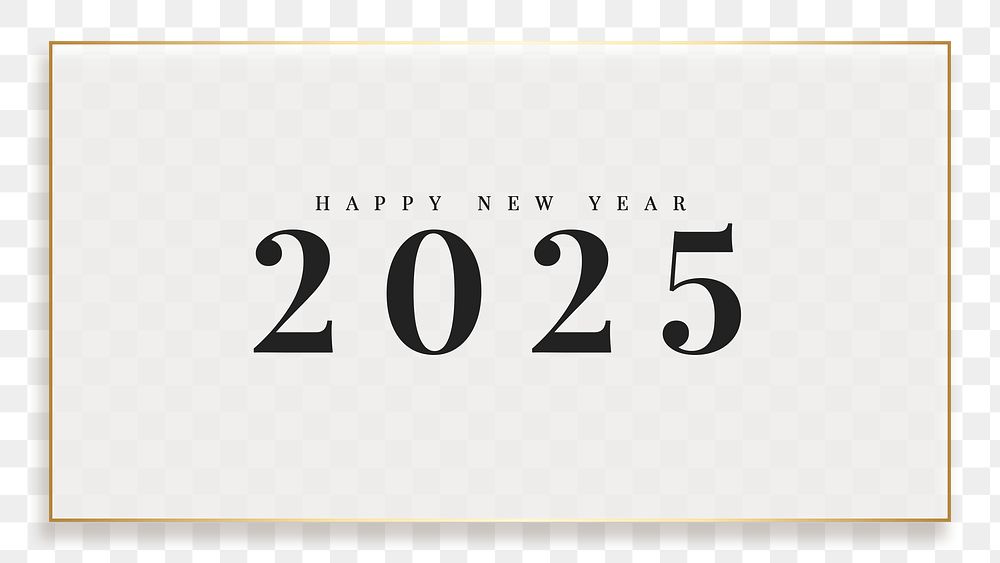 2025 happy new year frame png marble background