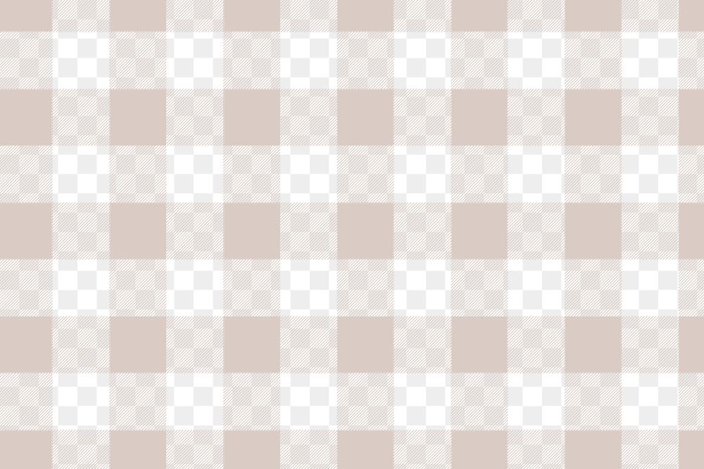 Seamless plaid png background transparent, beige checkered pattern design