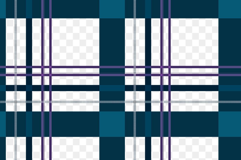 Seamless checkered png background, blue tartan, traditional Scottish design