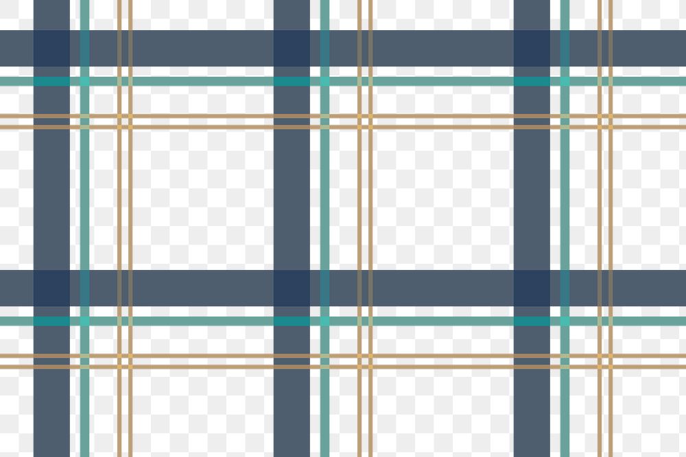 Seamless checkered png background, blue tartan, traditional Scottish design