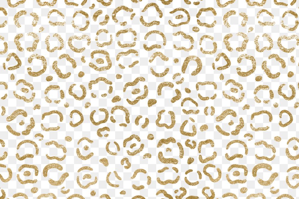 Gold png pattern, leopard, transparent background