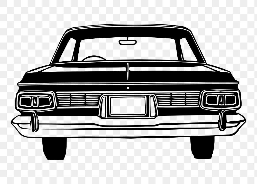 Vintage car png sticker, vehicle illustration, transparent background. 