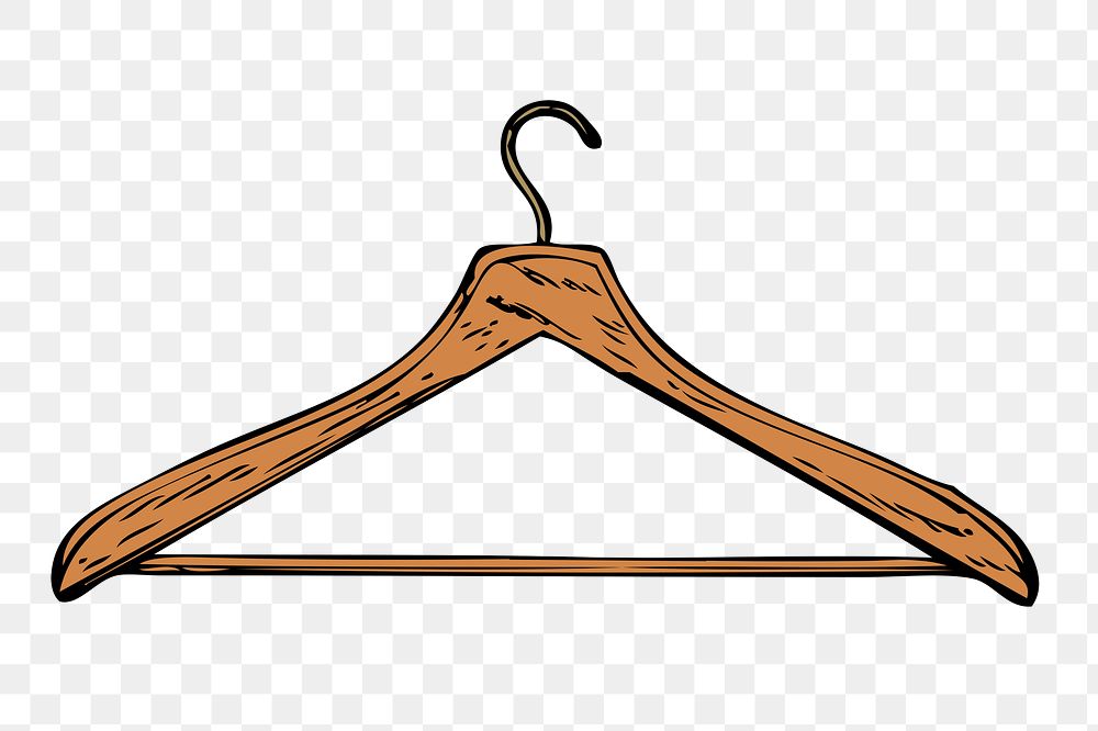 Cloth hanger png sticker, apparel illustration on transparent background. Free public domain CC0 image.