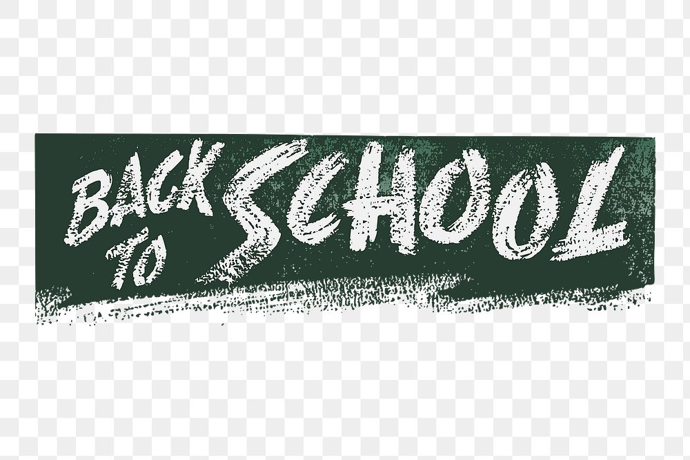 Png back to school typography sticker on transparent background. Free public domain CC0 image.